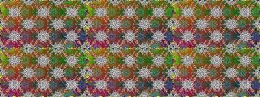 Çiçekler suluboya tarzında kahverengi renkte. Raster illüstrasyonunda kusursuz çiçek deseni.