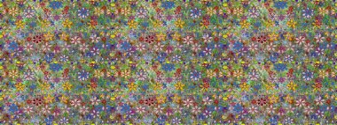 Çiçek yeşili, pürüzsüz desen. Raster çiçek izi. Klasik taslak çizimi.