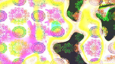 Çiçek kompozisyonu, el boyası, hassas şablon. Sarı renkte manzaralı çiçek deseni. Sevgililer günü ve tebrik kartı konsepti için şık bir davetiye. Üst görünüm, yumuşak biçim.