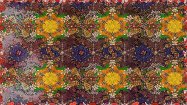 Kahverengi renkli çiçekler. Güzel çiçek deseni. Renkli Bahar Teması eskiz kalıbı. Düz Çiçek Elementleri Tasarımı.