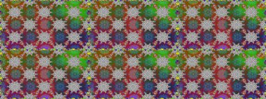 Renkli Yaz Temalı Kusursuz Arkaplan. Sevimli çiçek raster deseni. Düz Çiçek Elementleri Tasarımı. Modaya uygun kumaş deseni.