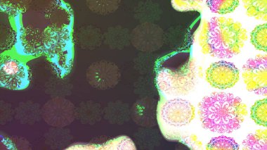 Tekstil, kumaş, kapaklar, duvar kağıtları, baskı, naylon, koleksiyon defteri, örgü, dekupaj için güzel bir eskiz. Küçük yeşil çiçeklerle oldukça kaliteli besin torbası deseni.