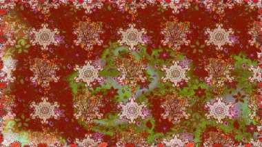 Raster kına dövme tarzı. Hint çiçek desenli madalyon desen. Etnik Mandala süsleme. Tekstil, tebrik kartı, boyama kitabı, telefon durumda yazdırma için kullanılabilir.