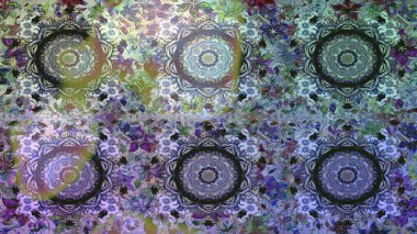 Barok tarzında kusursuz bir doğulu süsü. Raster geleneksel altın pürüzsüz desen nötr renkler üzerinde.