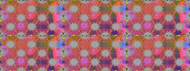 Tekstil, kumaş, ambalaj, hatıra defteri için hoş bir çiçek arkaplanı. El çizimi çiçekli, pürüzsüz bir desen. Pembe arka planda. Çocuksu tasarım.