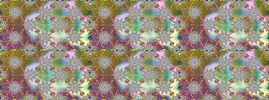 Eski model. Çiçeğin suluboya çizimlerinin mükemmel deseni. Dekorasyon ve tasarım için güzel bir desen. Moda baskısı. Raster illüstrasyonu. Suluboya kusursuz desen.