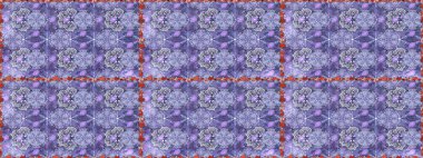 Çiçekli, suluboya desenli kusursuz çiçek deseni. Düz Çiçek Elementleri Tasarım Raster illüstrasyonu. Mor renkte çiçekler. Renkli Bahar Teması: Kusursuz Arkaplan.