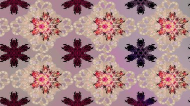 Tarafsız renklerde çiçekler. Tropik çiçek desenleri. Raster illüstrasyonu.