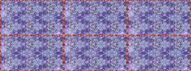 Çiçekli, suluboya desenli kusursuz çiçek deseni. Düz Çiçek Elementleri Tasarım Raster illüstrasyonu. Mor renkte çiçekler. Renkli Bahar Teması: Kusursuz Arkaplan.