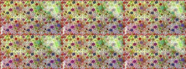 Modaya uygun kumaş deseni. Düz Çiçek Elementleri Tasarımı. Renkli Yaz Temalı Kusursuz Arkaplan. Sevimli çiçek raster deseni.