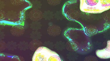 Parlak çiçekli kolaj çiçekleri kahverengi. Çiçek tasarımı için inanılmaz bir kolaj cenneti tarzı. Çiçekli zambaklar eskiz arka planı.