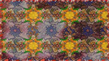 Küçük çiçekteki sevimli çiçek deseni. Kahverengi renkte çiçekler.