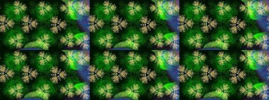 Renkli Bahar Teması eskiz kalıbı. Raster. Düz Çiçek Elementleri Tasarımı.