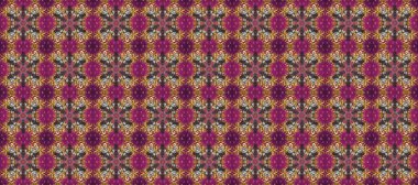 Mor, kahverengi ve gri renklerde grafiksel, pürüzsüz desen. Duvar kâğıdı barok, İspanyol kumaşı. Kusursuz çiçek deseni. Kusursuz raster arkaplanı.
