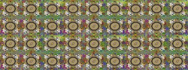 Kusursuz oryantal klasik altın desen. Gri renklerde altın tekrarlayan elementler içeren Raster soyut arkaplanı.