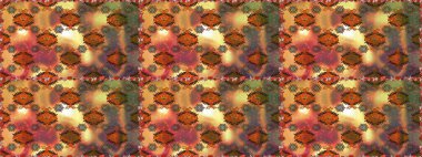 Küçük çiçekteki sevimli çiçek deseni. Raster deseni. Kahverengi renkte yaz çiçekleri. Raster illüstrasyonu.