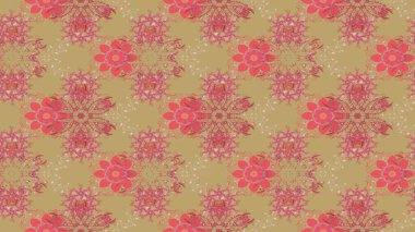 Çizim kalıbı. Renkli süs kenarı. Hint süsü. Çiçek duvar kağıdı. Raster illüstrasyonu. Tarafsız renklerde.