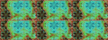 Damask pürüzsüz süsü. Geleneksel raster ve altın desen. Yeşil renkler üzerinde klasik oryantal desen.