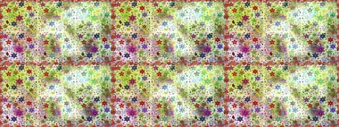 Renkli Bahar Temalı Kusursuz Arkaplan. Tarafsız renklerde çiçekler. Güzel çiçek deseni. Düz Çiçek Elementleri Tasarımı.