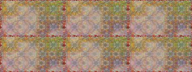 Kusursuz çiçek deseni. Raster illüstrasyonu. Asya tekstil tarzında. Tarafsız renklerde çiçekler. Raster illüstrasyonu.