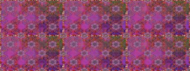 Raster illüstrasyonu. Düz Çiçek Elementleri Tasarımı. Güzel kumaş deseni. Kusursuz çiçek deseni. Asya tekstil tarzında. Renkli Bahar Teması Kusursuz Arkaplan.