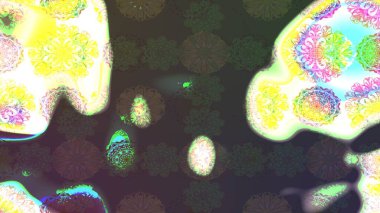 Çiçeksel çizim kalıbının yansıması. Vadinin gri renkli çiçekleri.