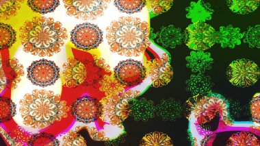 Küçük çiçekteki sevimli çiçek deseni. Gri renklerde. Raster illüstrasyonu. Raster deseni. Soyut çiçek çizim kalıbı arkaplanı.