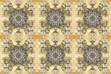 Barok tarzında kusursuz bir doğulu süsü. Bej ve nötr renklerde altın elementlerle geleneksel klasik altın raster deseni.