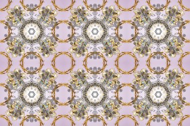 Doğu tarzı arabesk tarzında altın elementler. Kusursuz altın desenli bukleler. Raster altın pürüzsüz desen. Tarafsız, bej ve gri renklerde pürüzsüz desen.