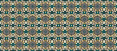 Gri, bej ve mavi renklerde altın elementlerle kusursuz desen. Kusursuz klasik raster altın desenli. Klasik klasik klasik arka plan. Geleneksel oryantasyon süsü.