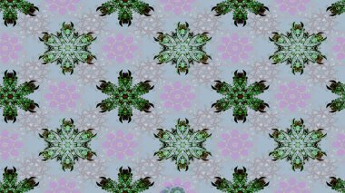 Kumaş, tekstil, duvar kağıdı baskısı için. Raster illüstrasyonu. Eski usul. Eskiz geçmişi. Raster. Tomurcukları çiçekli sevimli çiçek deseni..