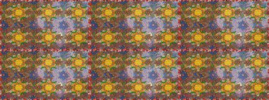 Kahverengi renklerde bahar çiçekleri. Raster çiçekleri klasik tarzda çizilmiş. Raster illüstrasyonu. Çiçekli, pürüzsüz desen.