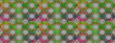 Çiçekli karalama şeklinde Raster çiçek deseni. Yeşil renkli çiçekler. Yumuşak, bahar çiçekli arka plan.