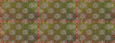 Moda baskıları için zarif bir şablon. Modern çiçek arkaplanı. Halk tarzı. Parlak renkli çiçeklerle ve kahverengi renklerde yapraklarla şaşırtıcı, pürüzsüz çiçek deseni.