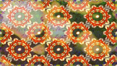 Noel, kar tanesi, yeni yıl. Turuncu renklerde ve altın elementlerle kusursuz klasik desen. Turuncu renklerde altın desenli altın elementler.