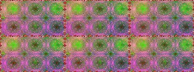 Yeşil renkli çiçekler. El çizimi çiçekli, soyut, pürüzsüz desen. Raster illüstrasyonu.