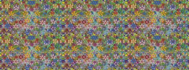 Yeşil renkli çiçekler. Küçük çiçekte sevimli çiçek deseni var..