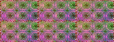 Düz Çiçek Elementleri Tasarımı. Renkli Bahar Temalı Kusursuz Arkaplan. Raster illüstrasyonunda kusursuz çiçek deseni. Yeşil renkte çiçekler.