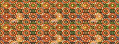 Kahverengi renklerde altın tekrarlayan elementlerle soyut arkaplan. Kusursuz oryantal klasik altın desen.