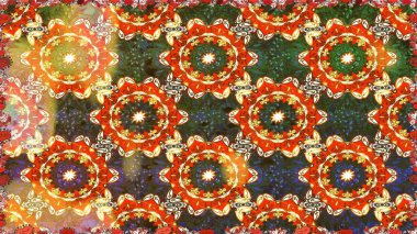 Klasik raster sarısı, kusursuz desen. Çiçek süsü kumaş deseni, cam, altın elementlerle kahverengi renklerde çiçek desenli metal..