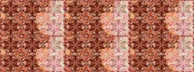 Çiçekli karalama şeklinde Raster çiçek deseni. Kahverengi renkli çiçekler. Nazik, sevimli çiçek arkaplanı..