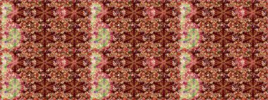 Kahverengi renklerde altın tekrarlayan elementlerle soyut arkaplan. Kusursuz oryantal klasik altın desen.