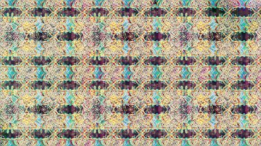 Raster illüstrasyonu. Tarafsız renklerde Asya tekstil tarzında. Çiçek desenini çiz.