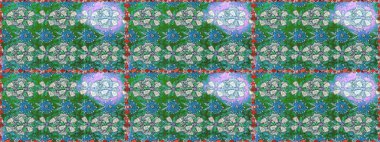 Raster illüstrasyonunda kusursuz çiçek deseni. Düz Çiçek Elementleri Tasarımı. Renkli Bahar Temalı Kusursuz Arkaplan. Süslü kumaş deseni.