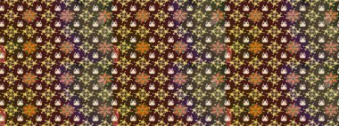 Güzel kumaş deseni. Bahar çiçekleriyle güzel bir çiçek deseni çizmişsin. Raster illüstrasyonu.