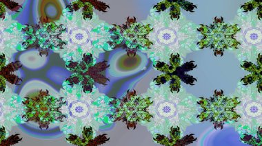 Mavi renkte güzel bir tekstil. Suluboya çiçekli çiçek deseni. Raster illüstrasyonu.