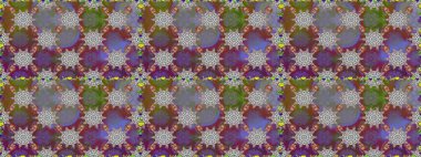 Kumaş desenli papatya çiçeği detayı. Gri renkli çiçekler.