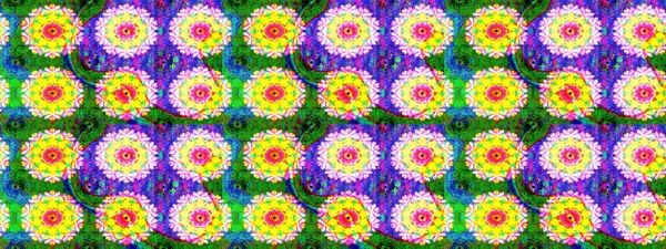 Raster illüstrasyonundaki çiçek desenli çizim. Sarı renkte çiçekler.