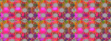 Parlak renkli çiçekleri ve gri renkli yaprakları olan kusursuz çiçek desenleri. Halk tarzı. Modern çiçek arkaplanı. Moda baskıları için zarif bir şablon.