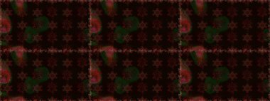 Raster illüstrasyonunda kusursuz çiçek deseni. Siyah renkte çiçekler.